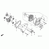 Схема вузла: Водяний насос (VT1100CV / CW / C2) для Honda VT1100 Shadow ACE