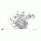 Схема вузла: Головка циліндра для Honda FMX650