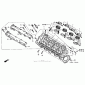 Схема вузла: Головка циліндра для Honda CB600F 599
