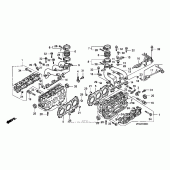 Схема узла: Головка цилиндра для Honda GL1500 Gold Wing Aspencade