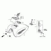 Схема узла: Топливный бак для Honda VT125 Shadow