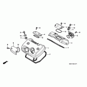 Схема вузла: Клапанна кришка для Honda VT600 Shadow VLX