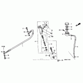 Схема вузла: Задній гальмівний циліндр для Honda XR650