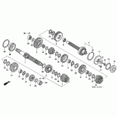 Схема узла: Трансмиссия для Honda CBR1000 CBR1000F