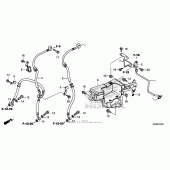 Схема узла: Передний тормозной шланг для Honda CTX1300