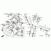 Схема вузла: Верхня траверса & Кліпон керма для Honda CB1300 Super Four