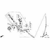 Схема узла: Передний тормозной цилиндр для Honda CR250