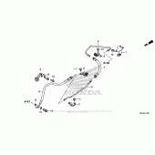 Схема узла: Задний тормозной шланг (Std) для Honda GL1800 Gold Wing Valkyrie