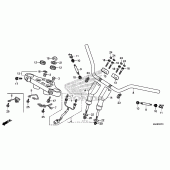 Схема вузла: Кермо 1 для Honda VT750 Shadow Spirit