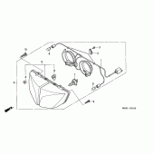 Схема узла: Фара (CBF600S/SA) для Honda CBF600