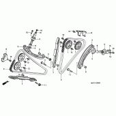 Схема вузла: Ланцюг ГРМ і Натяжитель і Успокоитель для Honda XL1000V Varadero