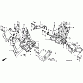 Схема вузла: Клапанна кришка для Honda VT1100 Shadow Aero