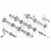 Схема вузла: Трансмісія для Honda CRF450 CRF450R