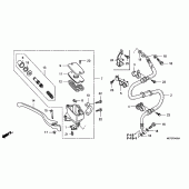 Схема вузла: Передній гальмівний циліндр для Honda FJS400 Silver Wing