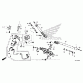 Схема вузла: Верхня траверса & Кліпон керма для Honda CBR650F