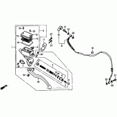 Схема вузла: Циліндр зчеплення для Honda VT1100 Shadow