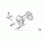 Схема вузла: Задній гальмівний барабан для Honda CMX250 Rebel