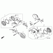 Схема вузла: Поворотники для Honda CB600F Hornet
