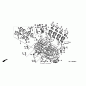 Схема вузла: Головка циліндра для Honda CB1000 CB1000F