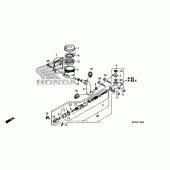 Схема вузла: Задній гальмівний циліндр для Honda VT1300 Fury