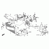 Схема вузла: Радіатор для Honda CBF1000