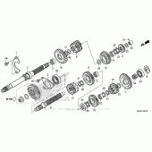 Схема вузла: Трансмісія для Honda GL1800 Gold Wing F6B Bagger