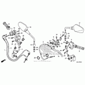Схема вузла: Ручка керма & Пульт управління рульовой & Троси (nc700x / nc750xa) для Honda NC700