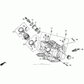 Схема узла: Rear головка цилиндра для Honda PC800 Pacific Coast