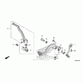 Схема узла: Pedal + kick starter arm для Honda CRF250 CRF250X