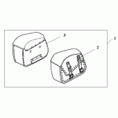 Схема вузла: Leather saddlebag для Honda VT125 Shadow