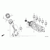 Схема вузла: Колінчастий вал & Поршень для Honda CBR600 CBR600RR