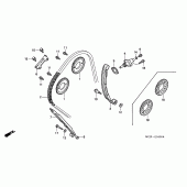 Схема узла: Цепь ГРМ и Натяжитель и Успокоитель для Honda CBR900RR CBR929RR Fireblade