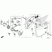 Схема узла: Side cover (2) для Honda VT750 Shadow RS