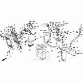 Схема вузла: Радіатор для Honda VT1100 Shadow