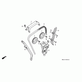 Схема узла: Цепь ГРМ и Натяжитель и Успокоитель для Honda CBR1000 CBR1000F