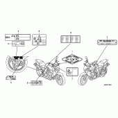Схема вузла: Інформаційні наклейки (2) для Honda CB1000 CB1000R