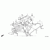 Схема вузла: Middle Cowl + Lower Cowl (R.) для Honda CBR600 CBR600RR