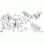 Схема вузла: Радіатор для Honda CBR600 CBR600F4