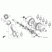 Схема узла: Коленчатый вал & Поршень для Honda CBR1000 CBR1000RR Fireblade