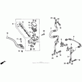 Схема вузла: Передній гальмівний циліндр для Honda CBR600 CBR600F Smokin Joe s Edition