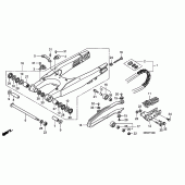 Схема узла: Задний рычаг (Маятник) для Honda CRF450 CRF450R