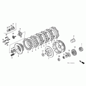Схема узла: Сцепление для Honda XR250