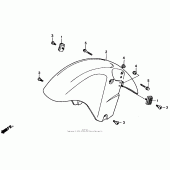 Схема узла: Переднее крыло для Honda CBR1000 CBR1000F Hurricane