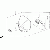 Схема узла: Ветровое стекло set 92 для Honda GL1500 Gold Wing Aspencade