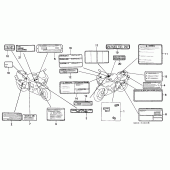 Схема вузла: Інформаційні наклейки для Honda CBR900RR CBR900RR Fireblade