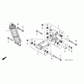 Схема вузла: Задня підвіска для Honda FX650 Vigor