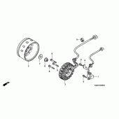 Схема вузла: Генератор для Honda VT125 Shadow