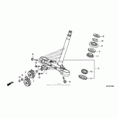 Схема узла: Рулевая траверса для Honda CB1100