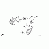 Схема узла: Перед. winker для Honda CBF150