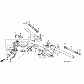 Схема вузла: Верхня траверса і Кліпон керма для Honda CBR600 CBR600F Hurricane